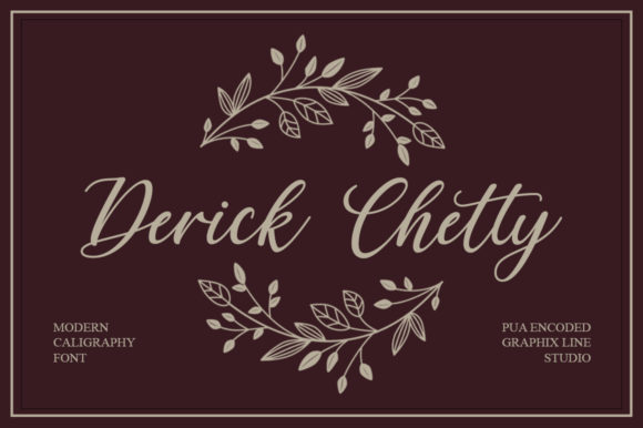 Derick Chetty: A Script Font with Elegance